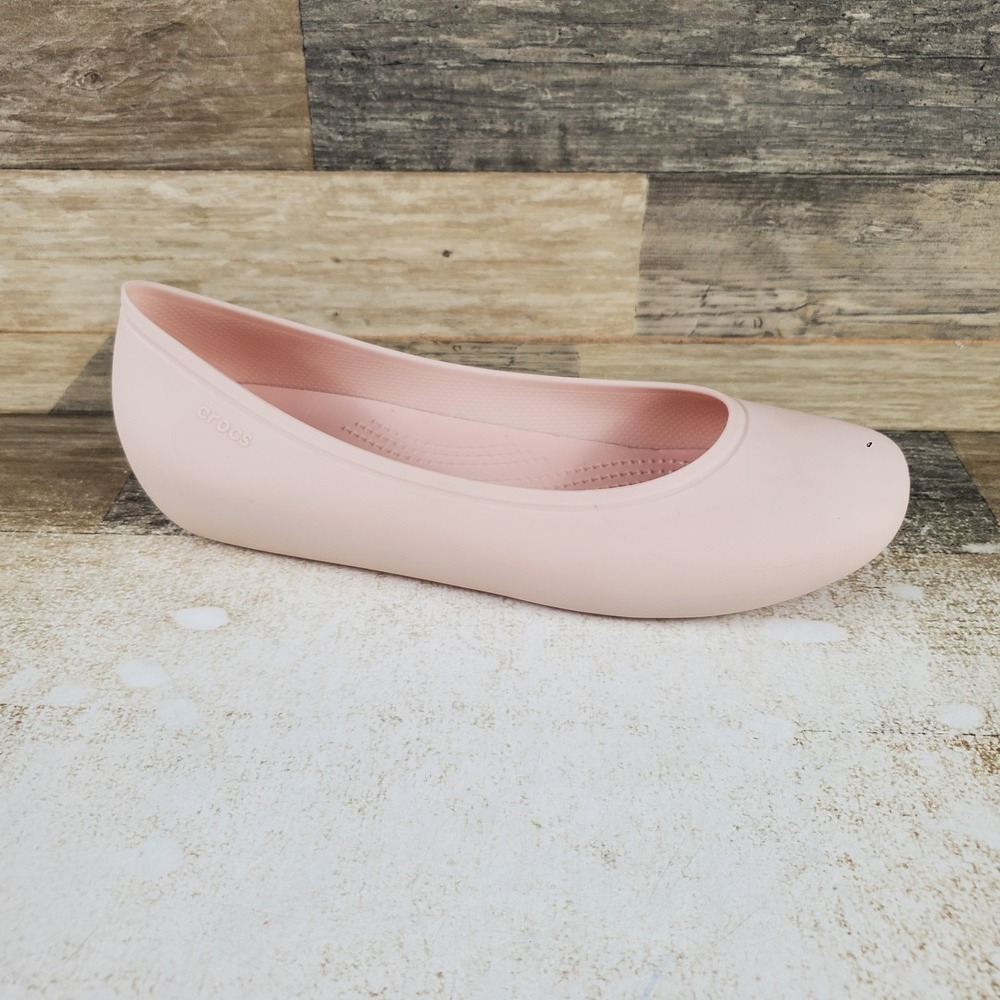Crocs Brooklyn Womens Ballet Flats Sz 11 Comfort Light Pink Slip On Round Toe